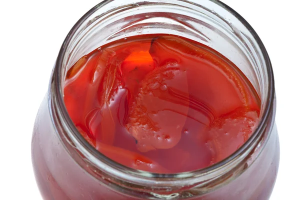 Marmellata di mele cotogne in vaso di vetro — Foto Stock