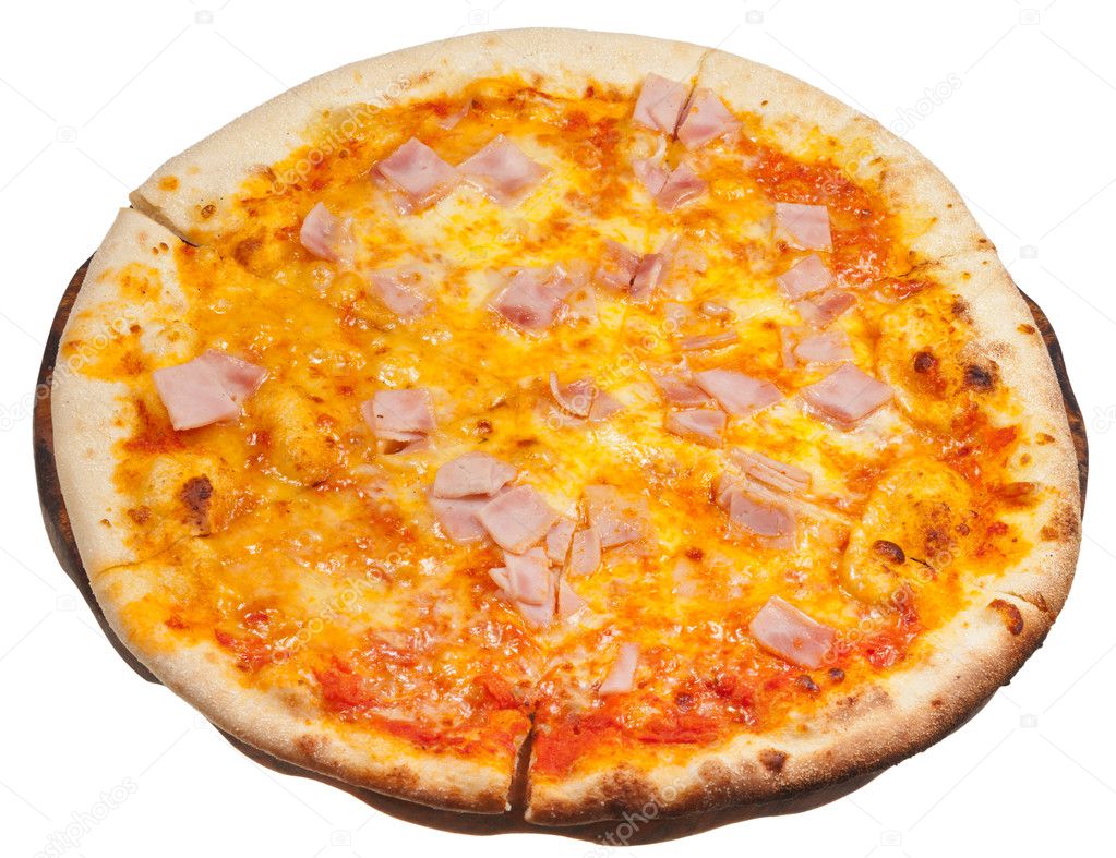 Italian pizza with prosciutto cotto