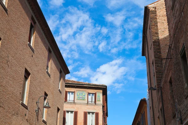 Case medievali a Ferrara, Italia — Foto Stock