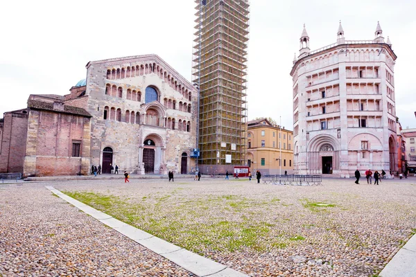 Panorama de Piazza del Duomo, Parma, Italia — Foto de Stock