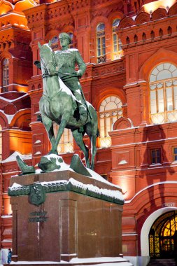 Georgy Zhukov monument in Moscow clipart