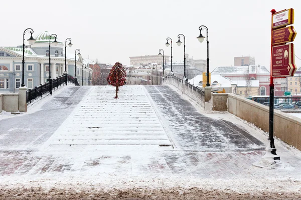 Vista da Piazza Bolotnaya in inverno, Mosca — Foto Stock