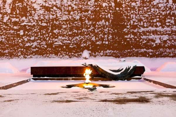 Eternal Flame of Tomb of the Unknown Soldier, Moscow — Stock Photo, Image