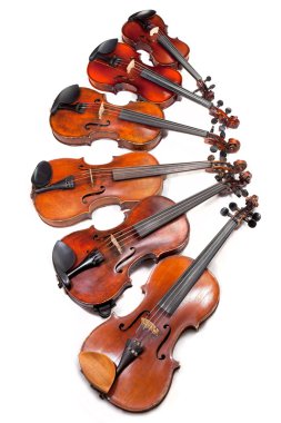 different sized violins clipart