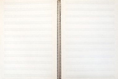 iki sayfaya yayılan müzik kitap