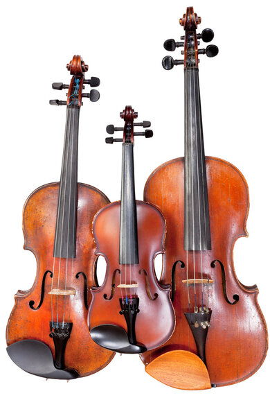 three sizes of fiddles