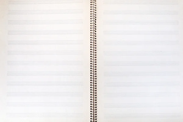 double-page spread of music book