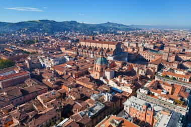 above view of The Basilica of San Petronio in Bologna clipart
