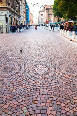 via Emilia - antik cadde Modena, İtalya