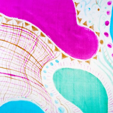 İpek batikteki soyut desen