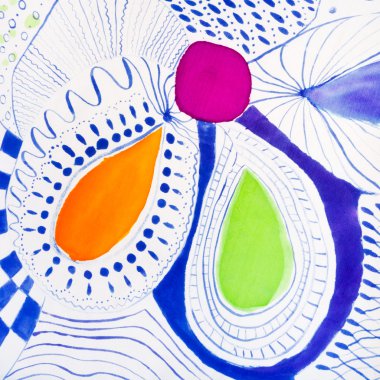 İpek batikteki soyut desen