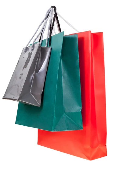 Three paper shopping bags — Stock Photo, Image