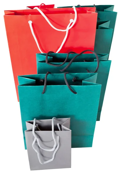 Lot of paper shopping bags — Stock Photo, Image