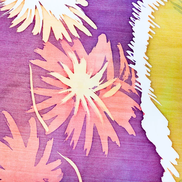 Abstrakcyjny wzór na jedwabnym batiku — Zdjęcie stockowe