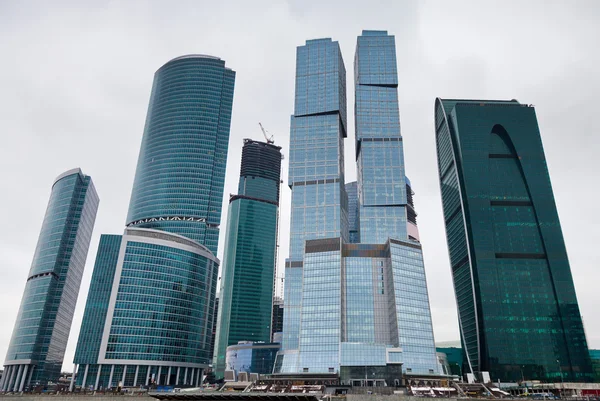Syn på nya moscow city towers — Stockfoto