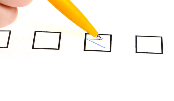 tick in black square box