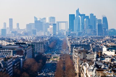 Paris la defense görünümünü yukarıda