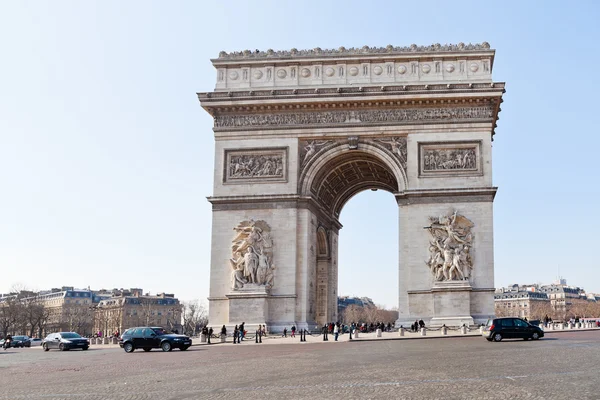 Triumfální oblouk de l' etoile v Paříži — Stock fotografie