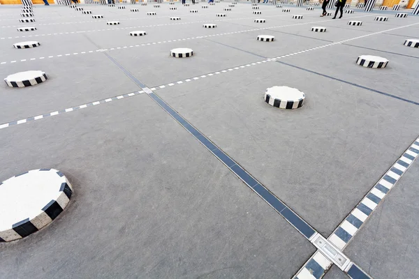 Daniel Buren column in Palais-royal, Paris — Stock Photo, Image