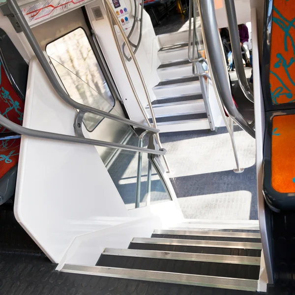 Steps in double-decker train — Stock Photo, Image