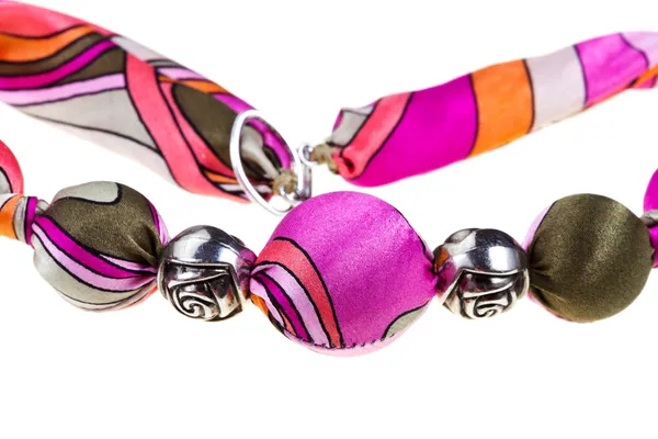 Handgjorda silk kvinnors halsband — Stockfoto