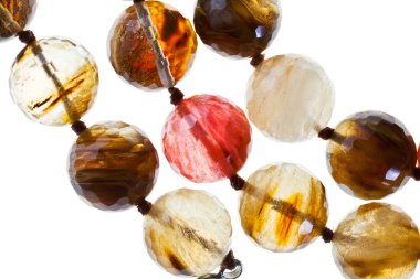 cuerdas de collar de piedra de calcedonia