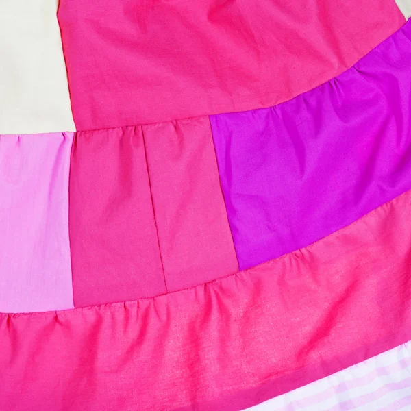 Pink patchwork quilt — Stock Photo, Image