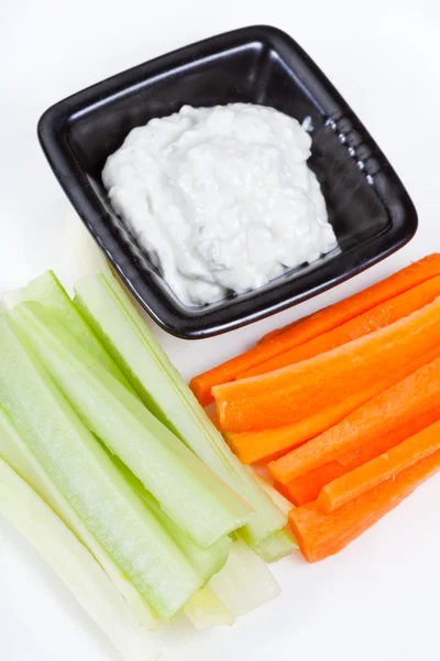 Vegetables with Blue cheese dressing — Zdjęcie stockowe