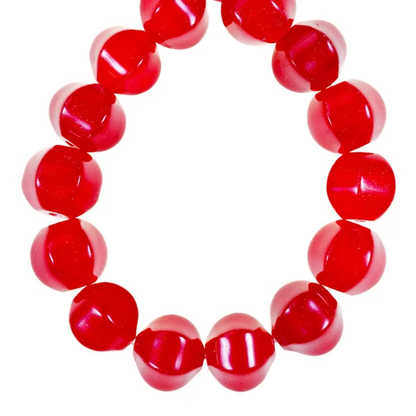 Kette aus roter Jade — Stockfoto