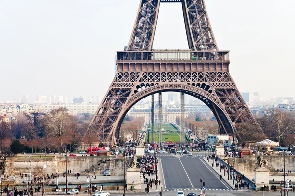 Pont d iena ve Eyfel Kulesi Paris — Stok fotoğraf
