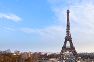 trocadero Paris'teki Eyfel Kulesi'nden görünümünü