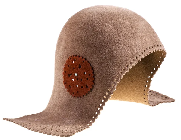 Felt women helmet hat — Stock Photo, Image