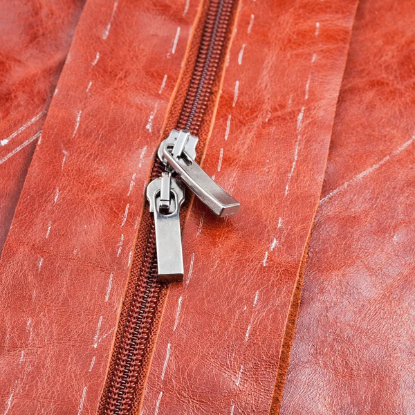A cipzár a fém futók elrejtése ruházat — Stock Fotó