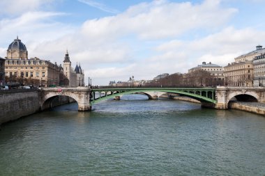 Seine Nehri ve pont de notre dame de paris