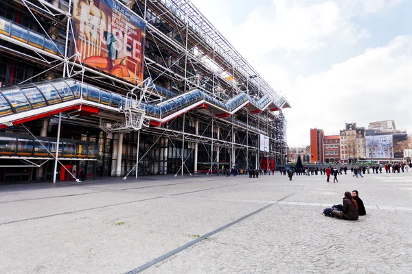 Coda al centro pompidou , — Foto Stock