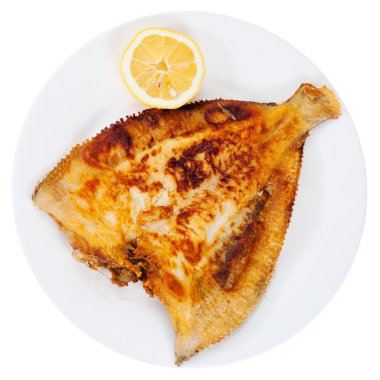 fried sole fish on white plate