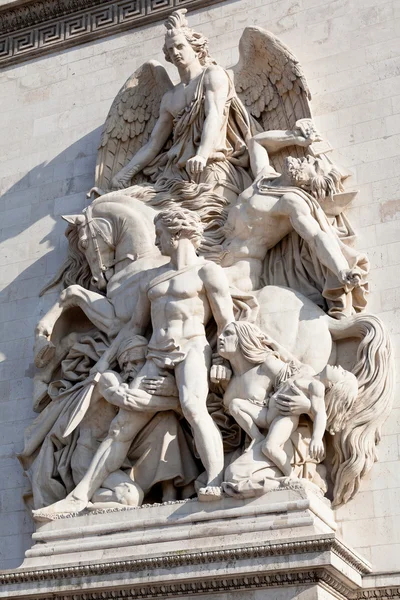 Skulptur Dekoration des Triumphbogens in Paris — Stockfoto