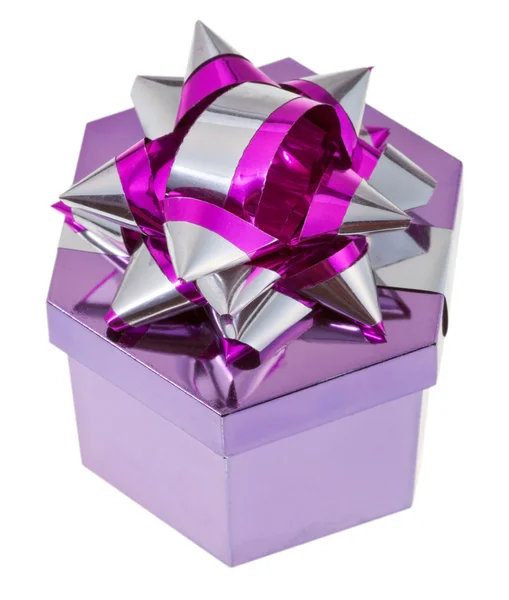 Shining purple gift box Stock Picture