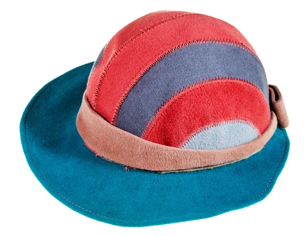 Felt soft hat with wide cap peak — Stock Photo, Image