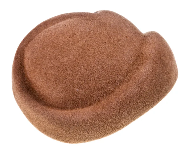 Felt brown dressy hat — Stock Photo, Image