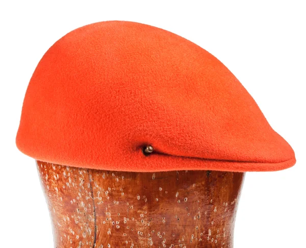 Kände orange flat cap — Stockfoto