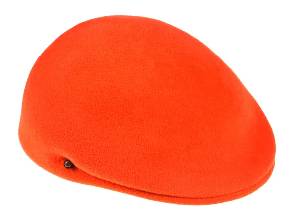 Повстяна помаранчева плоска шапка — стокове фото