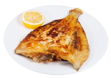 fried sole fish on white plate