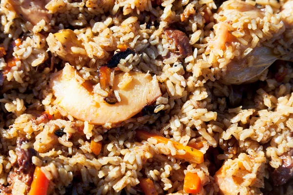 Superficie de pilau con membrillo y garbanzo — Foto de Stock