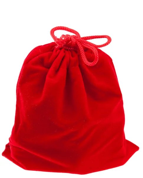 Bolsa textil de regalo rojo —  Fotos de Stock