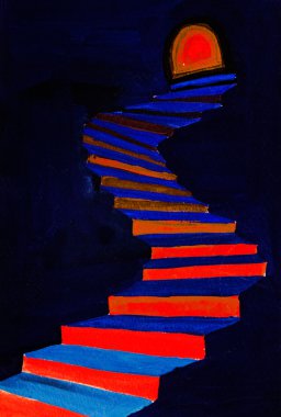 Kırmızı ve mavi adımlar