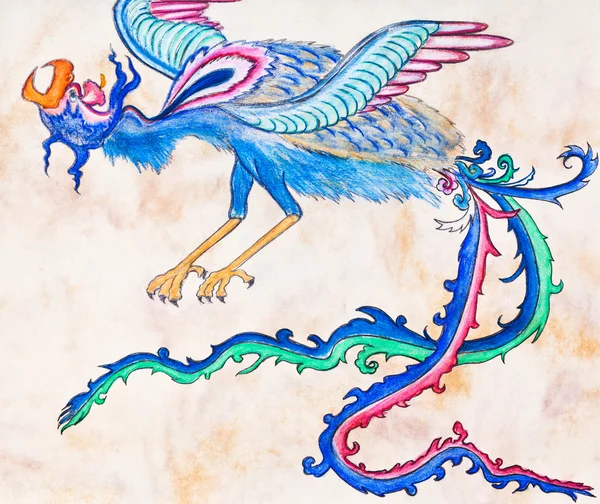 flying blue dragon