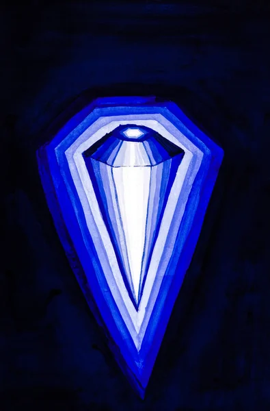 Soğuk mavi kristal — Stok fotoğraf