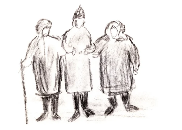 Three old women — Stock Photo, Image