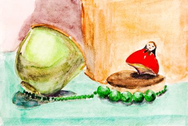 çocuğun paiting - Bebek eğlenceyi hareketsiz yaşam